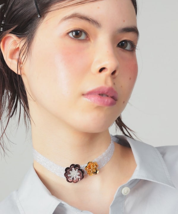 Ray BEAMS（レイ ビームス）フラワー リボン ネックレス（アクセサリー