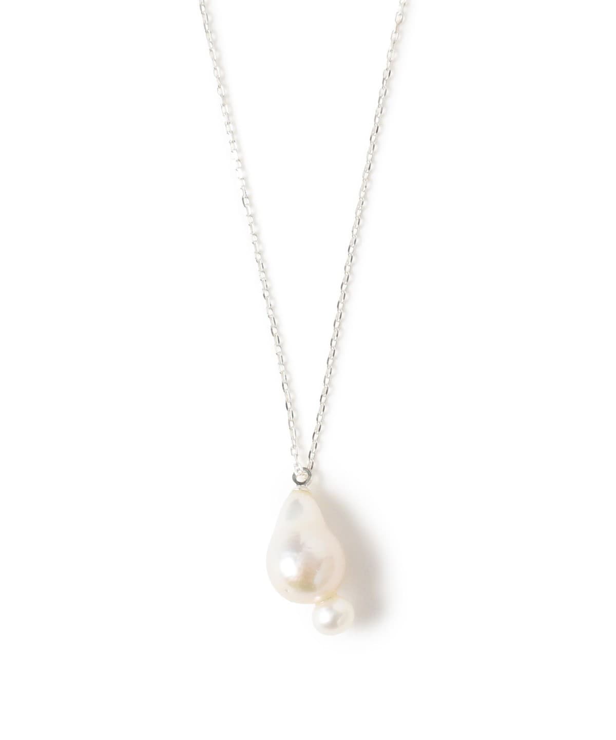 シルバー 淡水 ダブル パール ネックレス アクセサリー WOMEN SILVER ONE SIZE シルバー 淡水 ダブル パール ネックレス アクセサリー WOMEN SILVER ONE SIZE