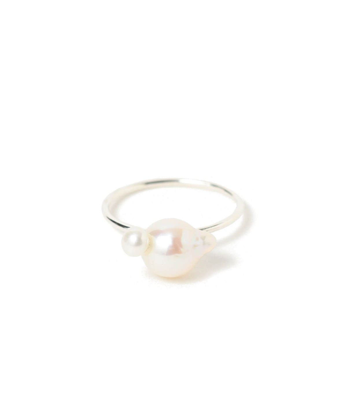 シルバー 淡水 ダブル パール リング アクセサリー WOMEN SILVER ONE SIZE シルバー 淡水 ダブル パール リング アクセサリー WOMEN SILVER ONE SIZE