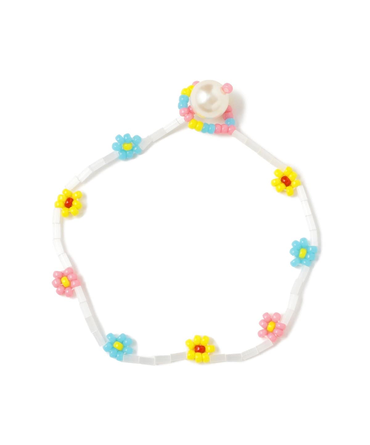 プチ フラワー ビーズ ブレスレット アクセサリー WOMEN WHITE/MULUTI ONE SIZE プチ フラワー ビーズ ブレスレット アクセサリー WOMEN WHITE/MULUTI ONE SIZE