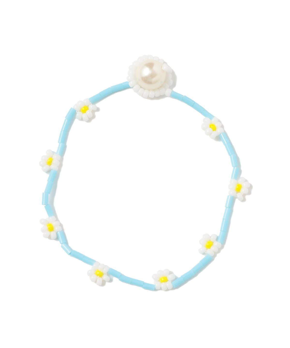 プチ フラワー ビーズ ブレスレット アクセサリー WOMEN BLUE/WHITE ONE SIZE プチ フラワー ビーズ ブレスレット アクセサリー WOMEN BLUE/WHITE ONE SIZE