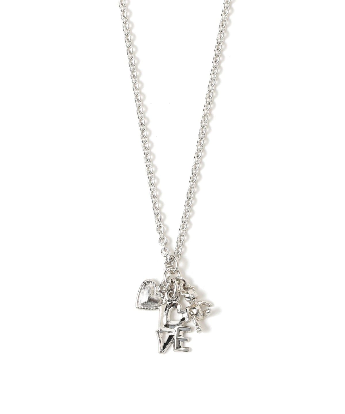 LOVE × ベア チェーン ネックレス アクセサリー WOMEN SILVER ONE SIZE LOVE × ベア チェーン ネックレス アクセサリー WOMEN SILVER ONE SIZE
