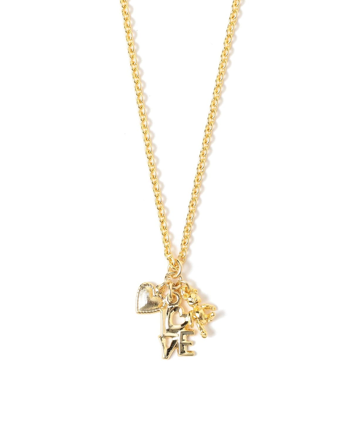 LOVE × ベア チェーン ネックレス アクセサリー WOMEN GOLD ONE SIZE LOVE × ベア チェーン ネックレス アクセサリー WOMEN GOLD ONE SIZE