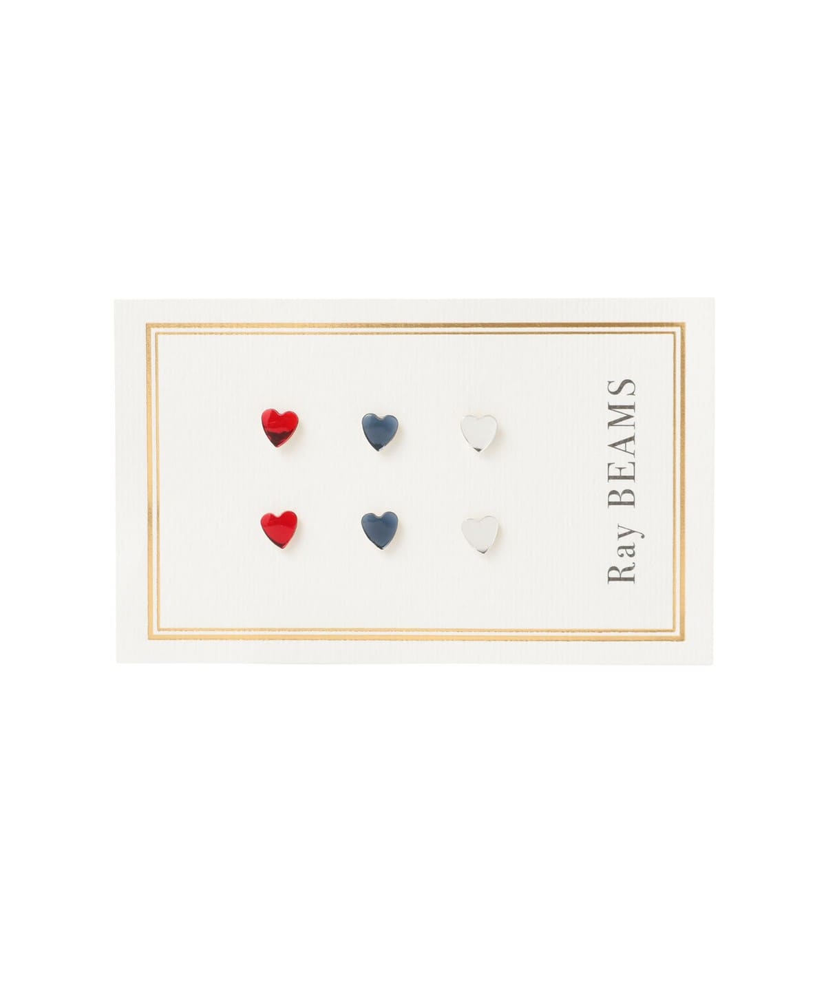 カラー ハート ピアス セット アクセサリー WOMEN RED/NAVY/CLEAR ONE SIZE カラー ハート ピアス セット アクセサリー WOMEN RED/NAVY/CLEAR ONE SIZE