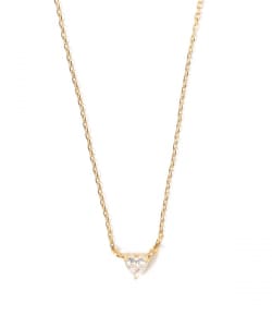 ステンレス キュービックジルコニア ハート ネックレス