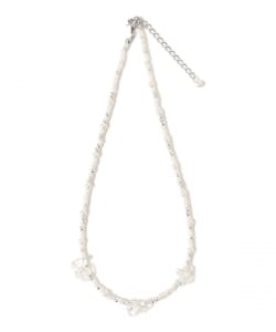 パール＆フラワー ネックレス