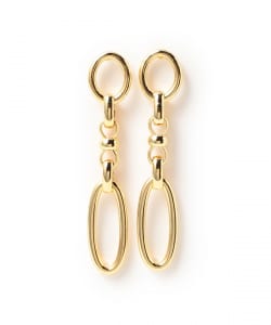 橢圓形鏈式耳環