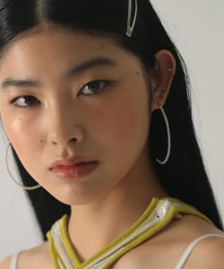 ガラスパール フープ ピアス