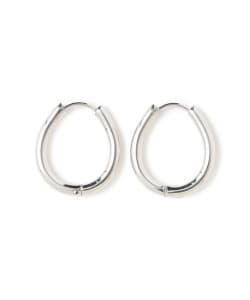 ステンレス オーバル フープ ピアス