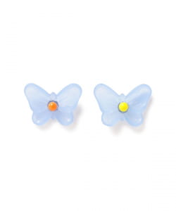 カラー チョウチョ ピアス