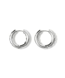 ビジュー フープ ピアス