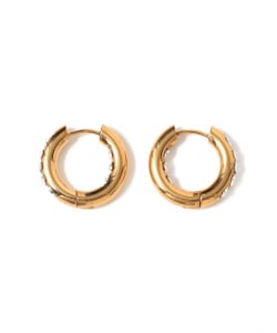 ビジュー フープ ピアス