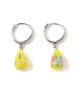 ガラス ボール フープ ピアス