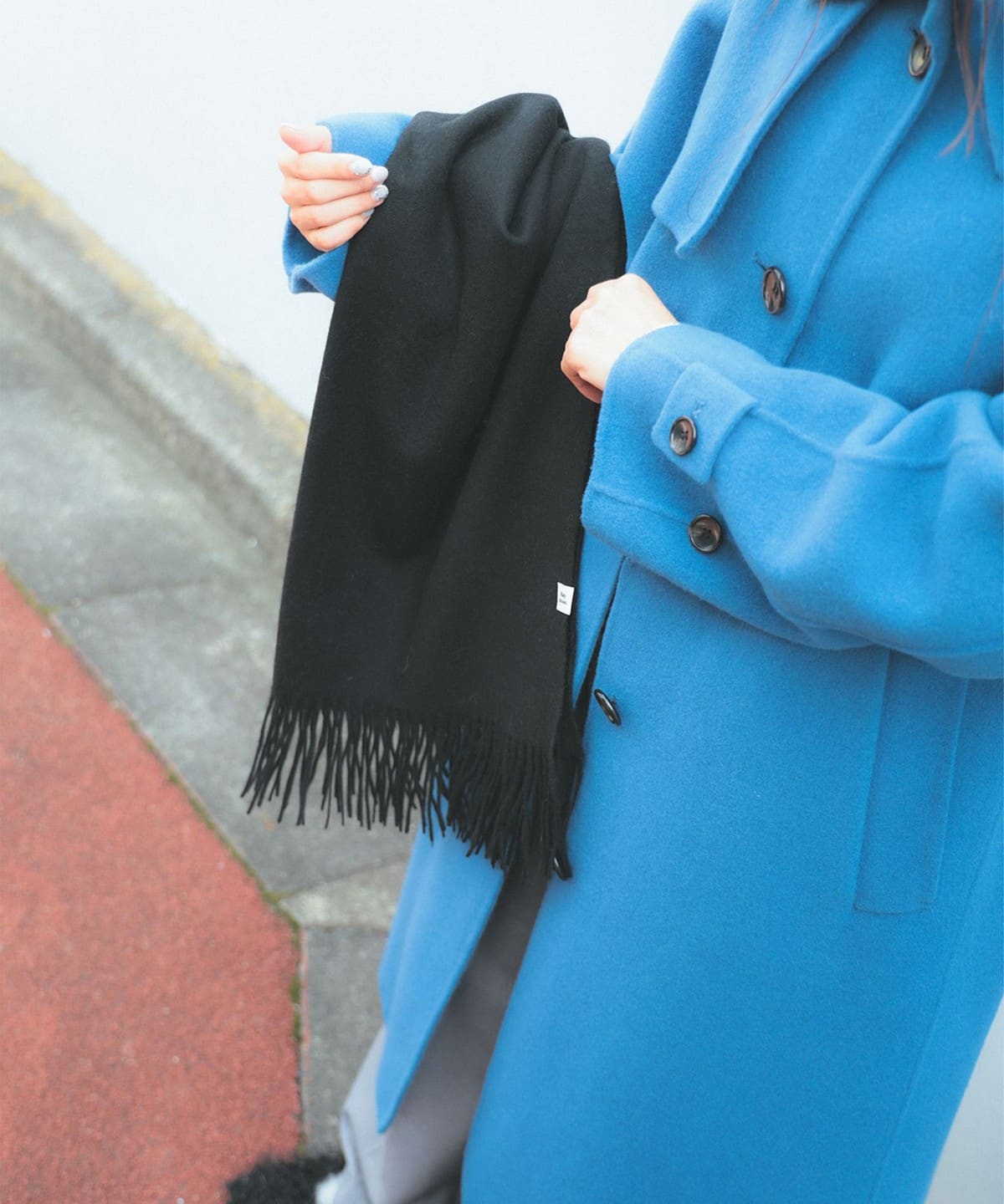 カシミヤ ストール ファッション雑貨 WOMEN BLACK ONE SIZE カシミヤ ストール ファッション雑貨 WOMEN BLACK ONE SIZE