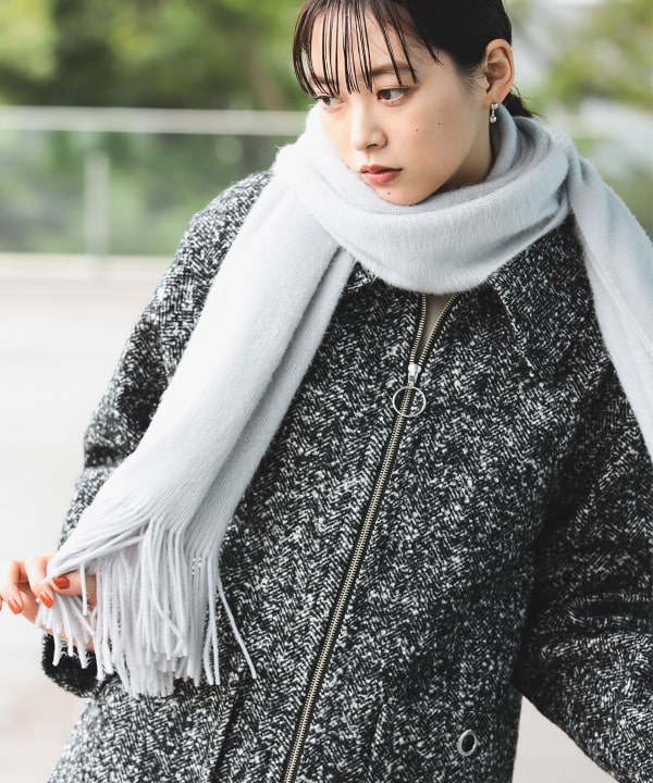 Ray BEAMS (Ray BEAMS) Plain Color Long Scarf (Fashion