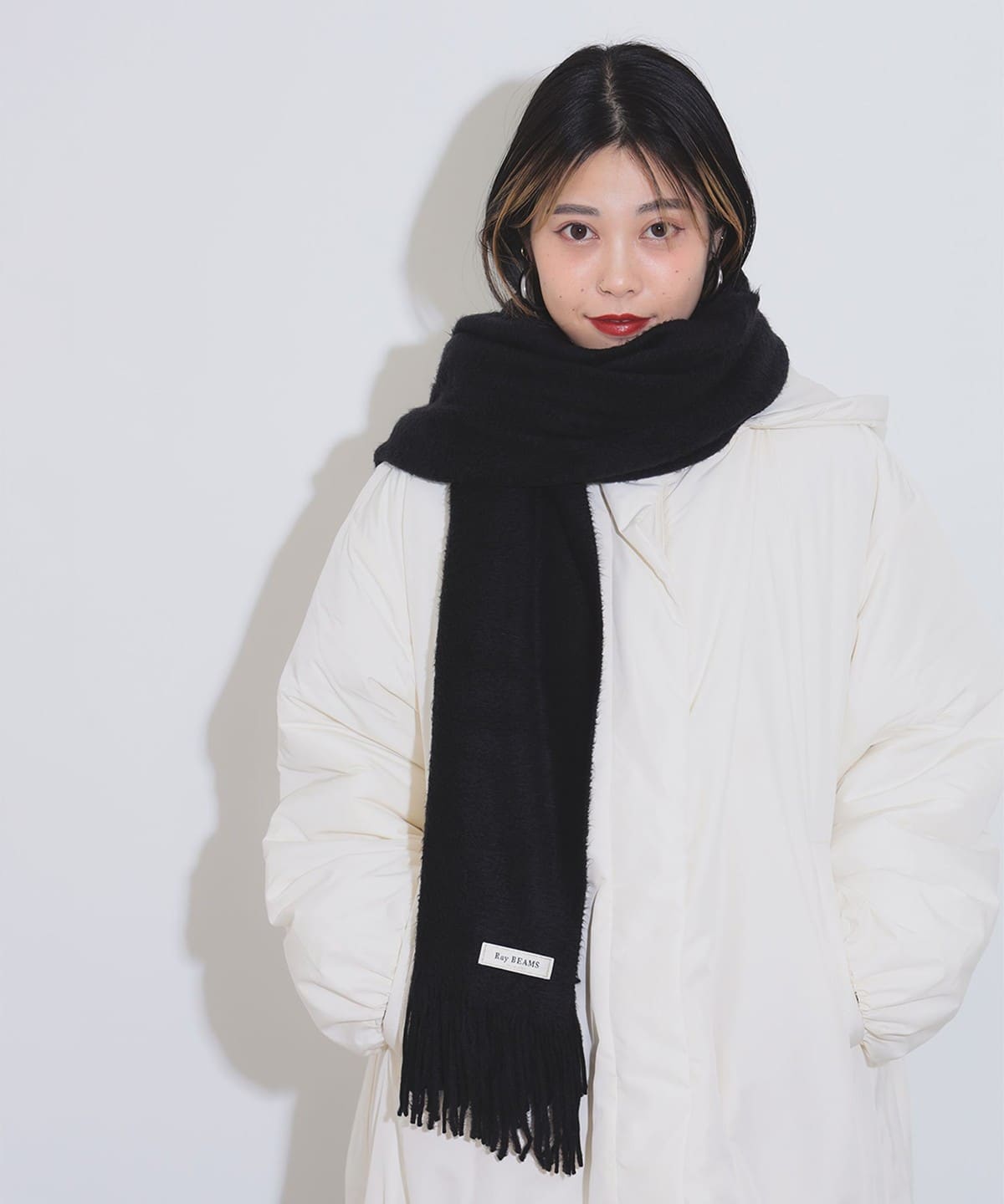 無地 カラー ロング マフラー ファッション雑貨 WOMEN BLACK ONE SIZE 無地 カラー ロング マフラー ファッション雑貨 WOMEN BLACK ONE SIZE