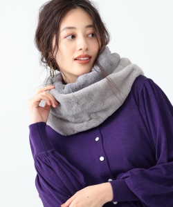 Ray BEAMS / フェイクファー 2トーン スヌード