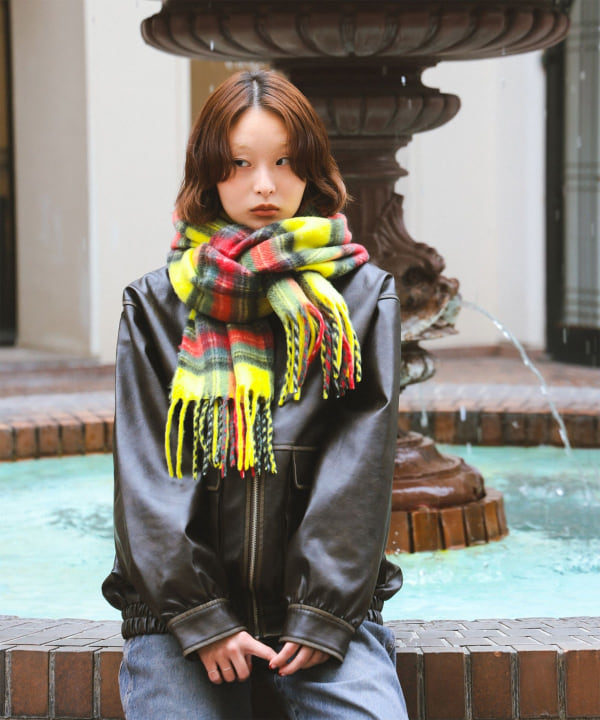 Ray BEAMS（レイ ビームス）チェック マフラー（ファッション雑貨