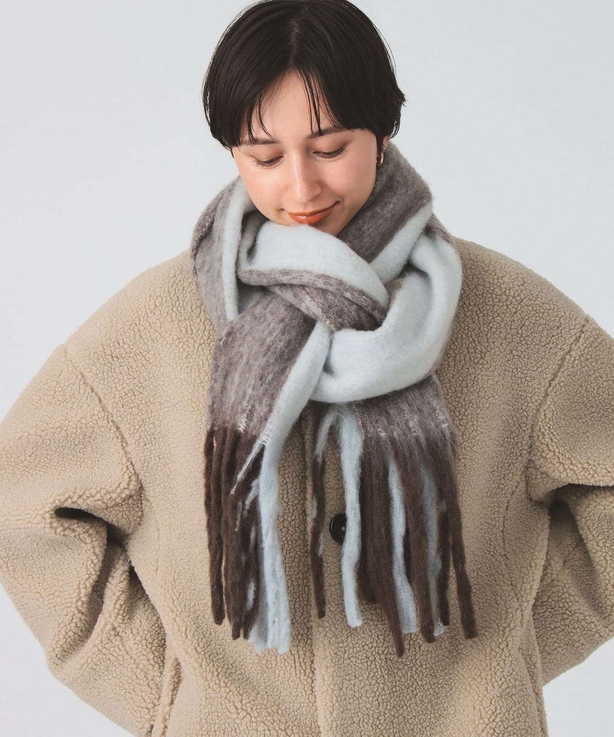 ライン マフラー ファッション雑貨 WOMEN CHOCO ONE SIZE