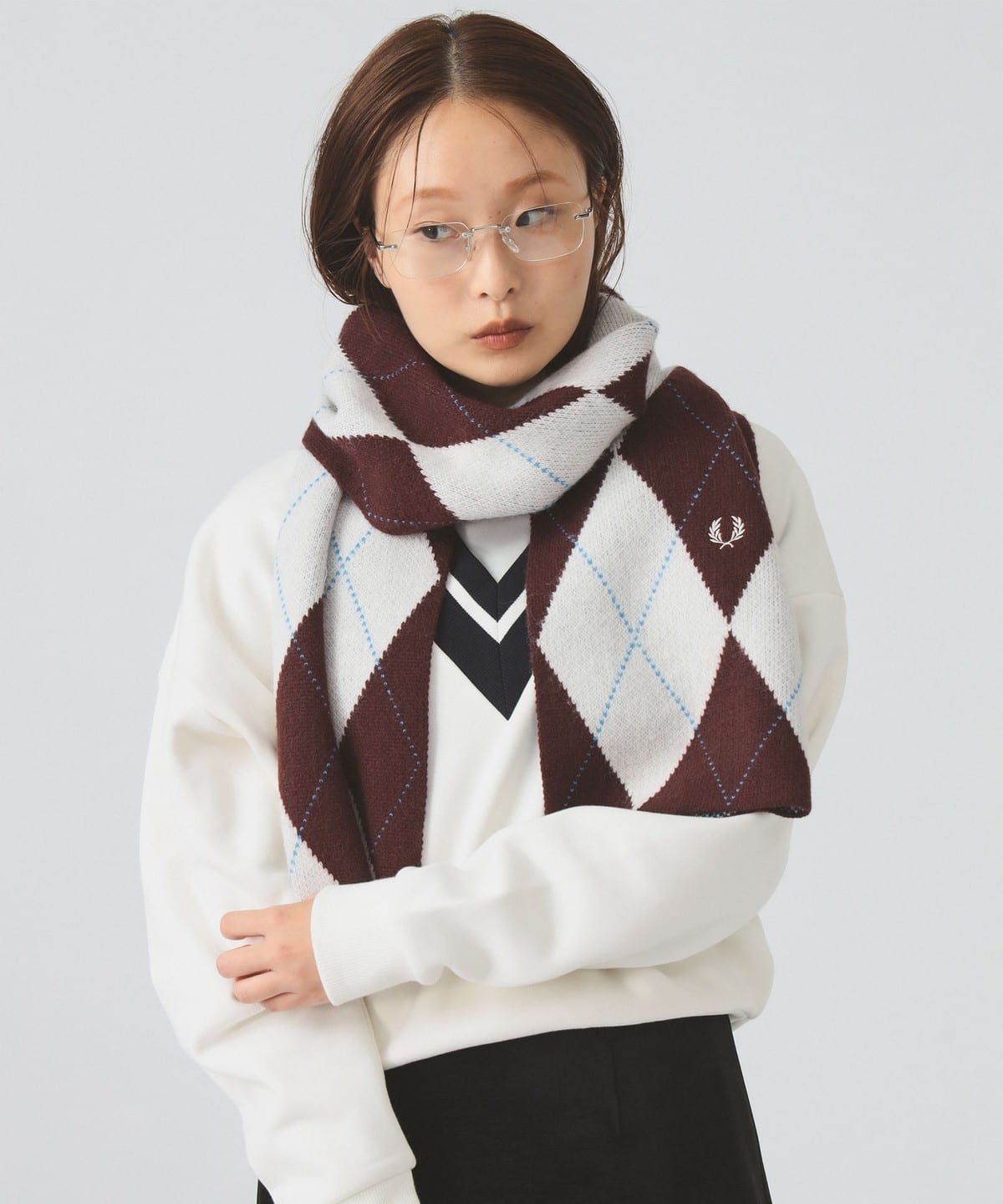 【期間限定】FRED PERRY フレッド ペリー / Argyle Scarf ファッション雑貨 WOMEN ECRU ONE SIZE 【期間限定】FRED PERRY フレッド ペリー / Argyle Scarf ファッション雑貨 WOMEN ECRU ONE SIZE