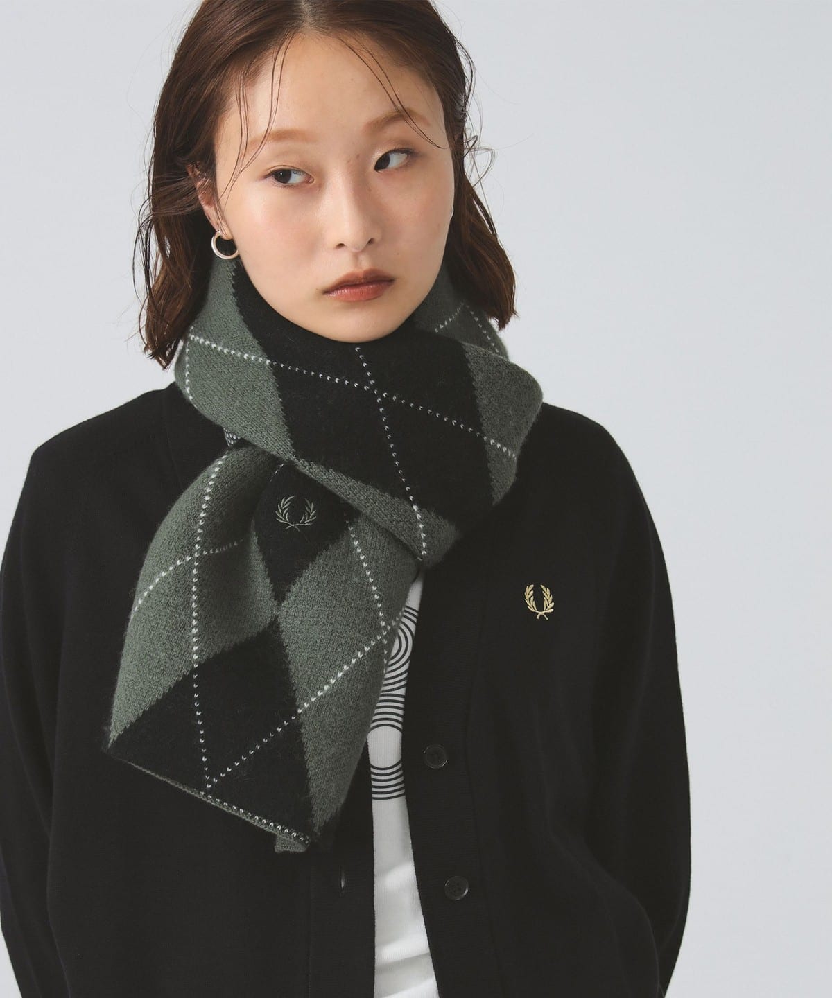 【期間限定】FRED PERRY フレッド ペリー / Argyle Scarf ファッション雑貨 WOMEN BLACK ONE SIZE 【期間限定】FRED PERRY フレッド ペリー / Argyle Scarf ファッション雑貨 WOMEN BLACK ONE SIZE