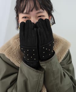 ▲Casselini × Ray BEAMS / 別注 星 スタッズ グローブ