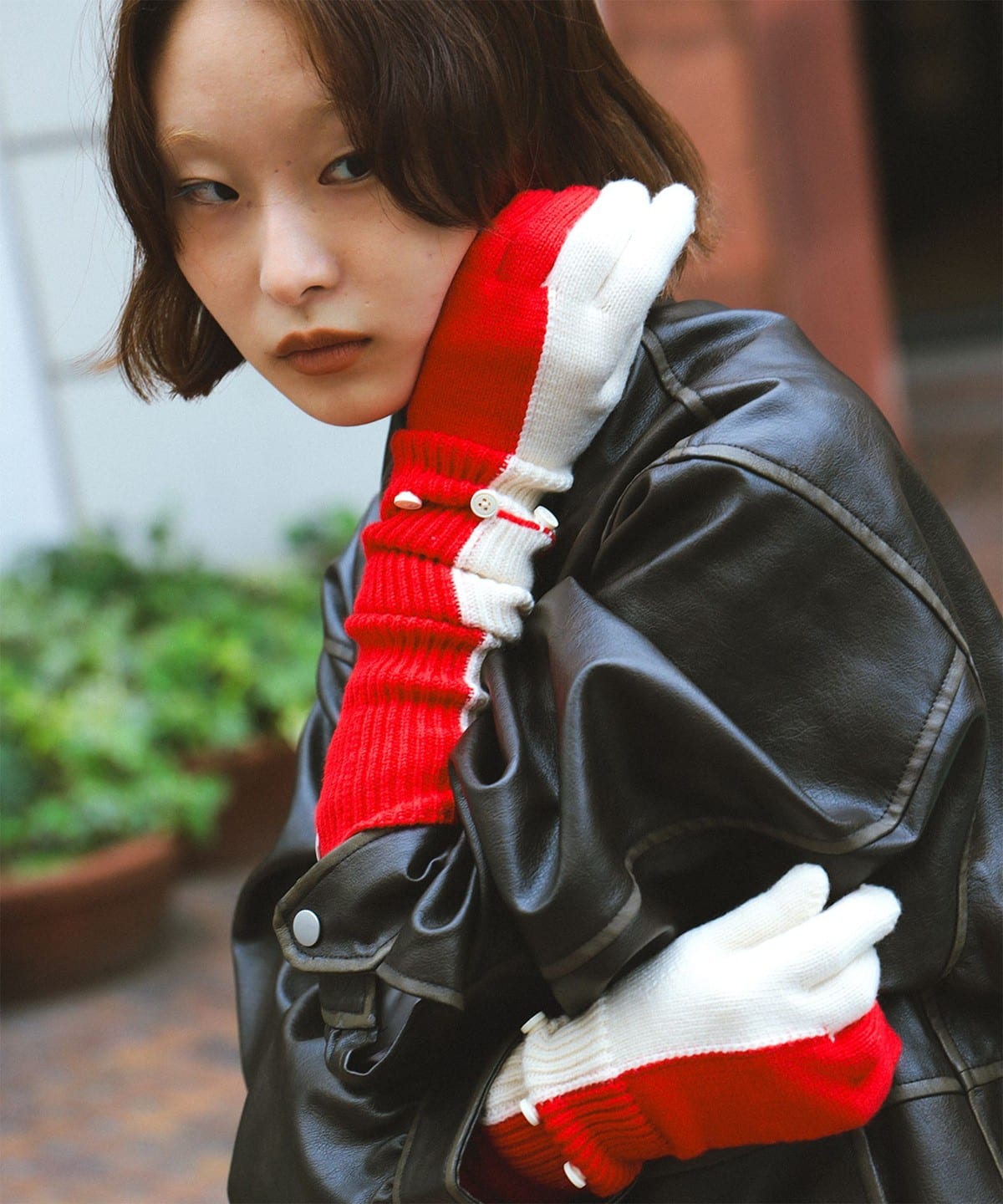 3way O O[u t@bVG WOMEN IVORY*RED ONE SIZE