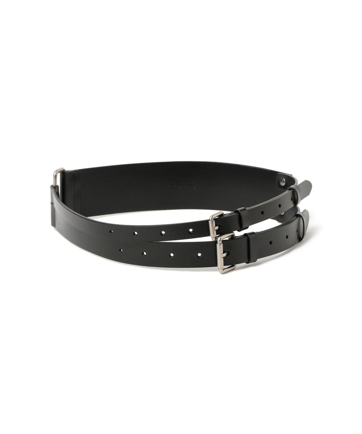 Ray BEAMS RBS プレートバックルベルト Ray BEAMS（レイ ビームス）ワイド ダブル バックル ベルト