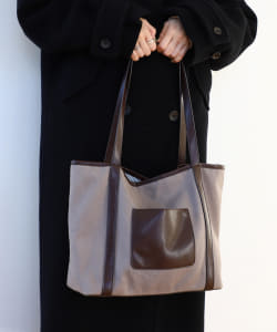 Ray BEAMS / キャンバス コンビ トートバッグ