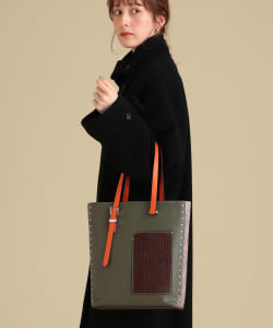 Casselini × Ray BEAMS / 別注 スタッズ ベルト トートバッグ
