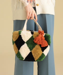 Lilas Campbell × Ray BEAMS / 別注 アーガイル トートバッグ