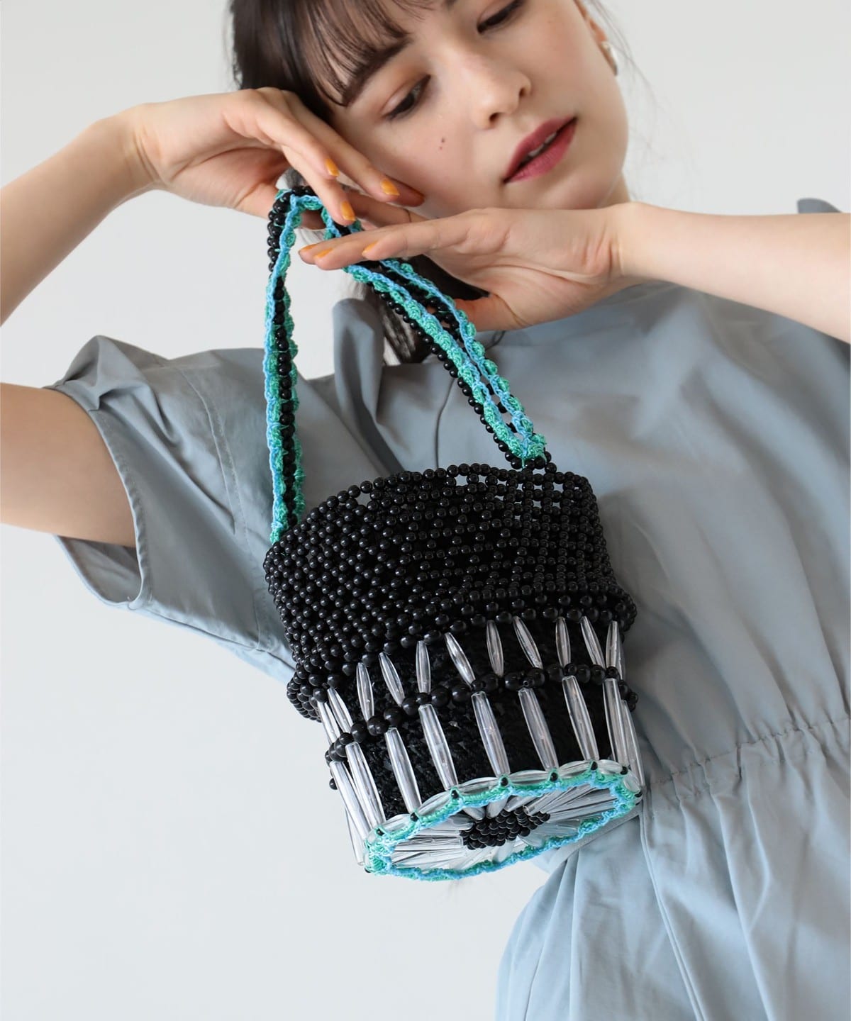 [Outlet] Casselini / Crochet Beaded Bag - Ray BEAMS