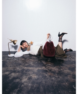 ◇Ray BEAMS / エコファー ビッグ ショルダーバッグ