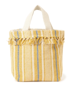 【WEB限定】Lilas Campbell / ストライプ フリンジ トートバッグ