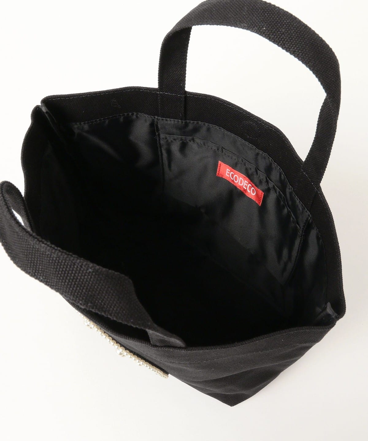 BEAMS WOMEN｜ECODECO / ブラック キャンバス トートバッグ