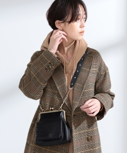 Ray BEAMS / ステッチ ダブル ショルダーバッグ