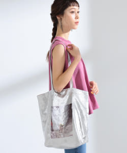 Casselini × Ray BEAMS / 別注 フォトプリント メタリック バッグ