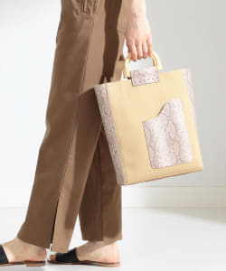 Casselini × Ray BEAMS / 別注 キャンバス 型押 バッグ