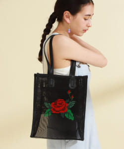 Casselini × Ray BEAMS / 別注 クロス ステッチ トートバッグ