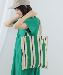 ▲【WEB限定】beej / 別注 ストライプ トートバッグ