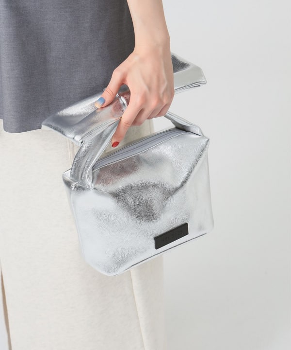 Ray BEAMS（レイ ビームス）HELOYSE / ribbon pouch metallic
