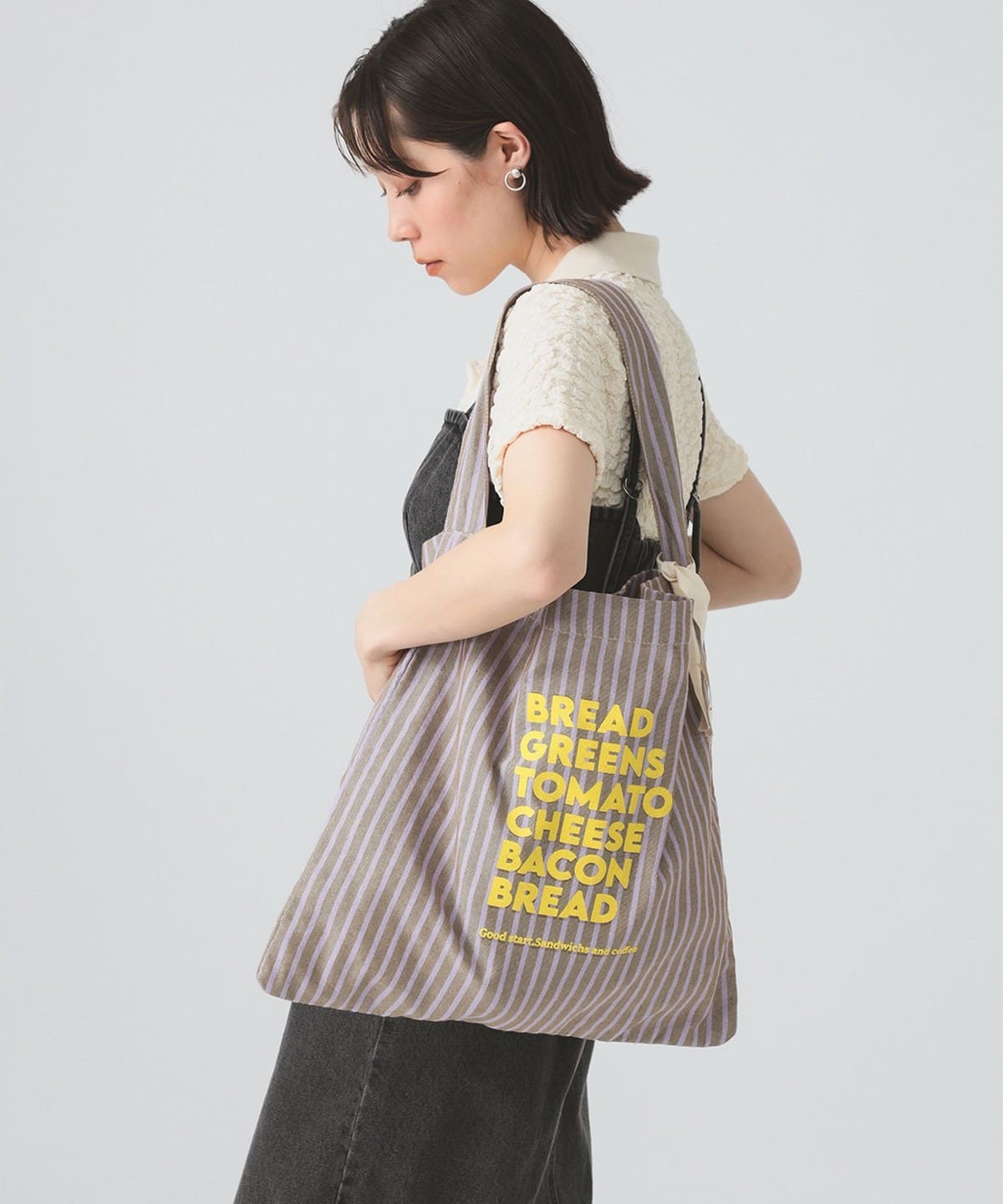 【別注】beej ビージ / ストライプ トートバッグ バッグ WOMEN BEIGE ONE SIZE 【別注】beej ビージ / ストライプ トートバッグ バッグ WOMEN BEIGE ONE SIZE