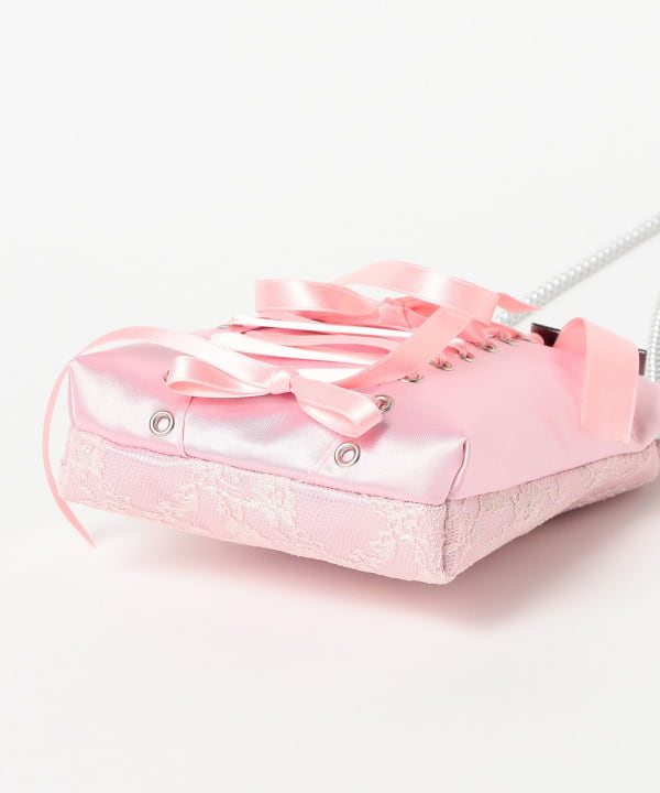 Ray BEAMS（レイ ビームス）guriguri / レースアップ がま口 バッグ