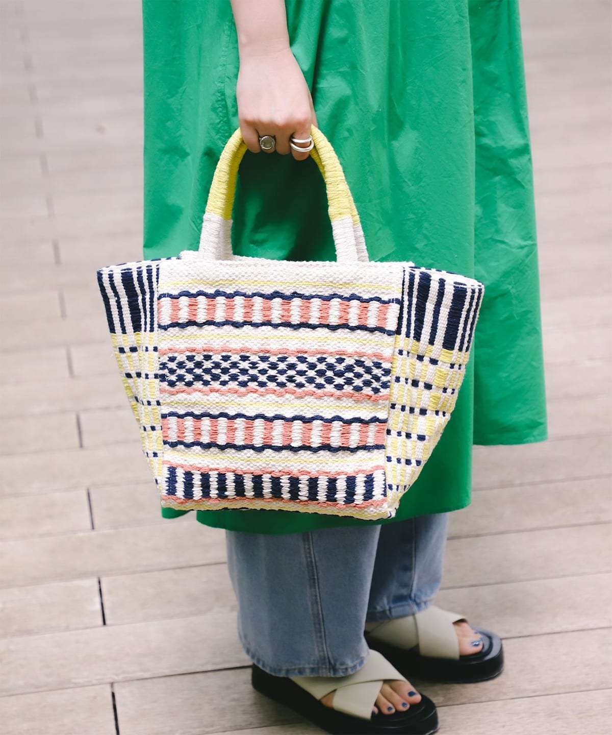 【別注】Lilas Campbell リラキャンベル / ジャカード トートバッグ バッグ WOMEN YELLOW ONE SIZE 【別注】Lilas Campbell リラキャンベル / ジャカード トートバッグ バッグ WOMEN YELLOW ONE SIZE