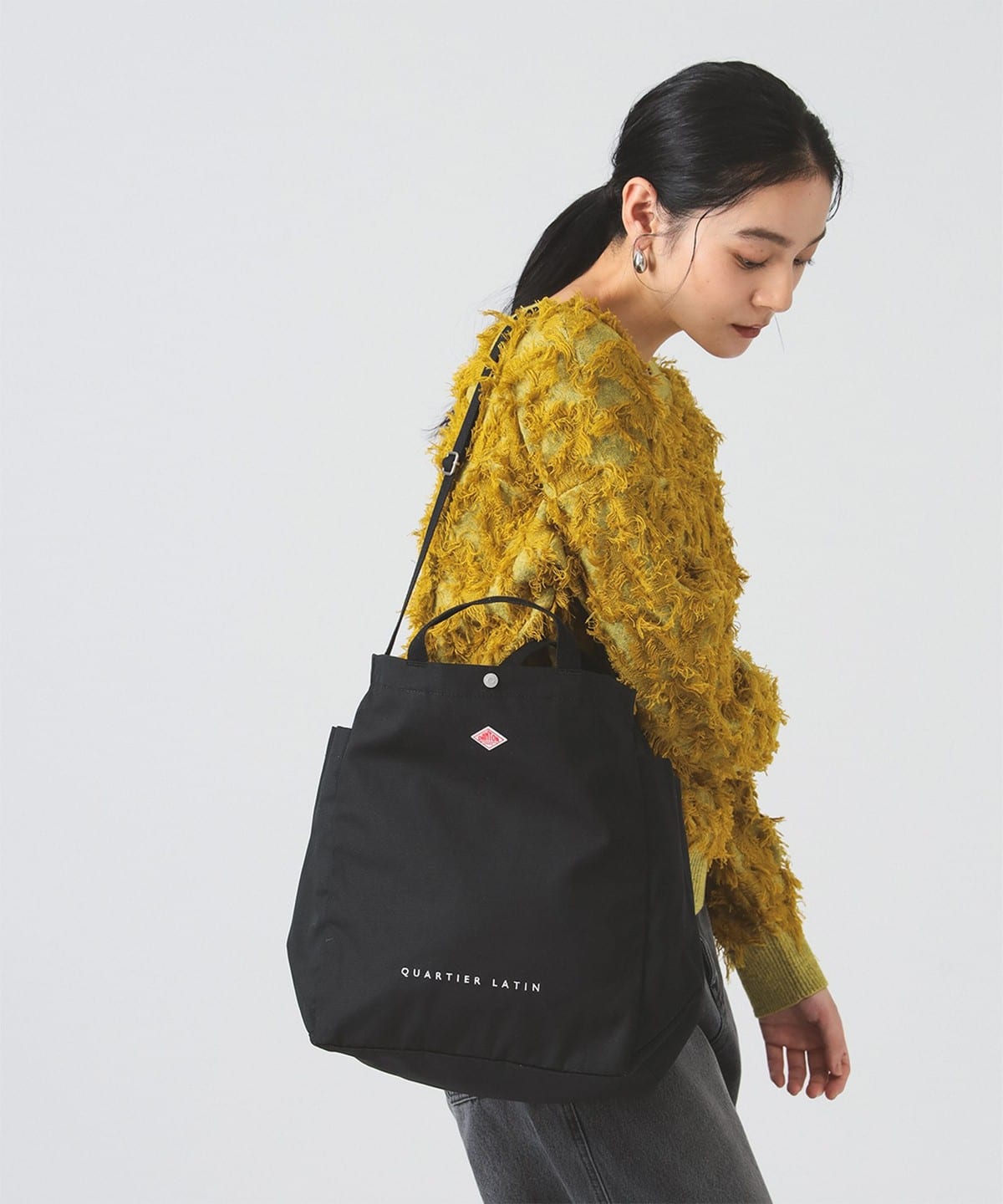 【WEB限定】DANTON ダントン / カルチェラタン キャンバス 2way トートバッグ バッグ WOMEN 093 BLACK(WHITE) ONE SIZE 【WEB限定】DANTON ダントン / カルチェラタン キャンバス 2way トートバッグ バッグ WOMEN 093 BLACK(WHITE) ONE SIZE