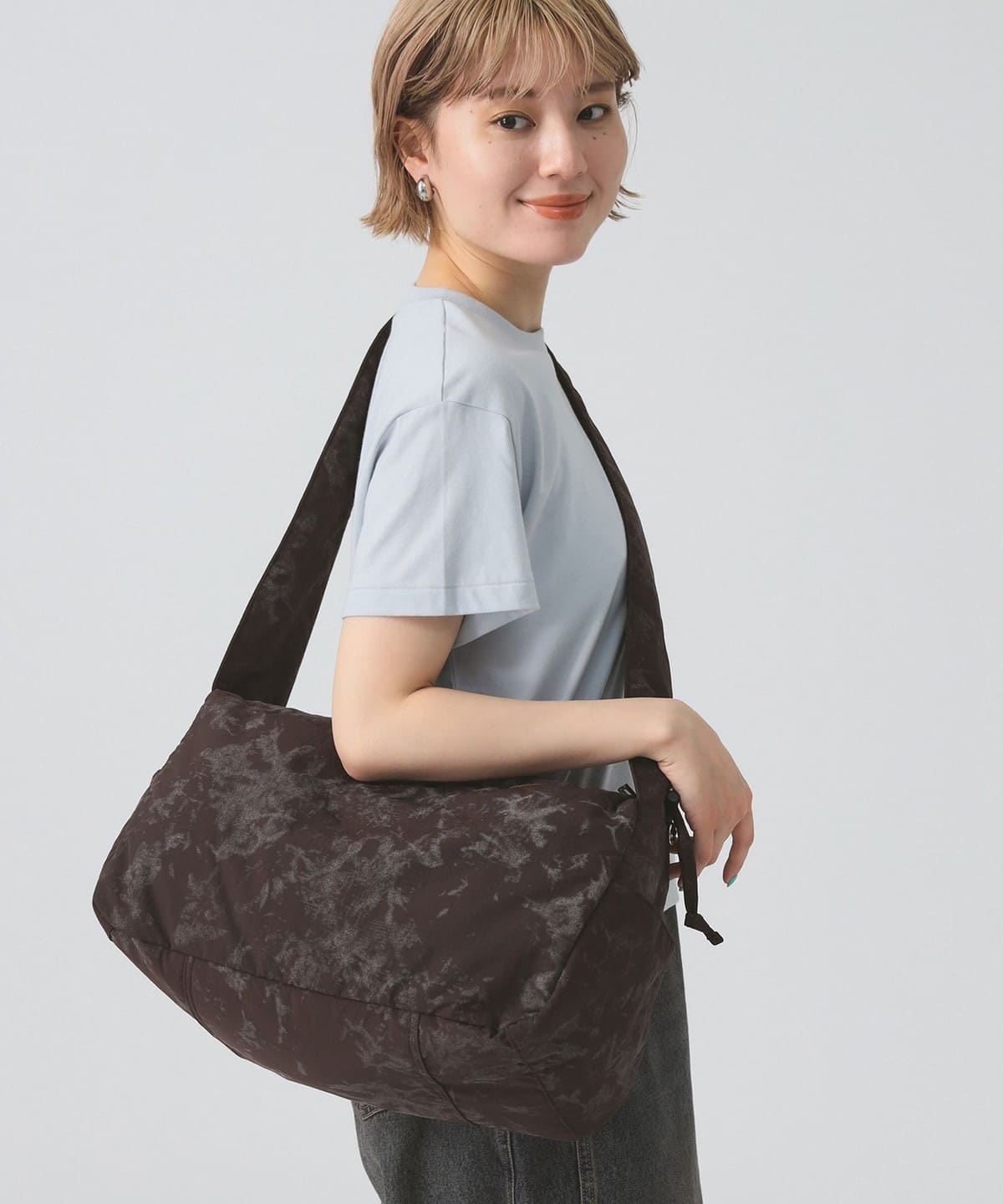 ナイロン ショルダー バッグ バッグ WOMEN BROWN ONE SIZE ナイロン ショルダー バッグ バッグ WOMEN BROWN ONE SIZE