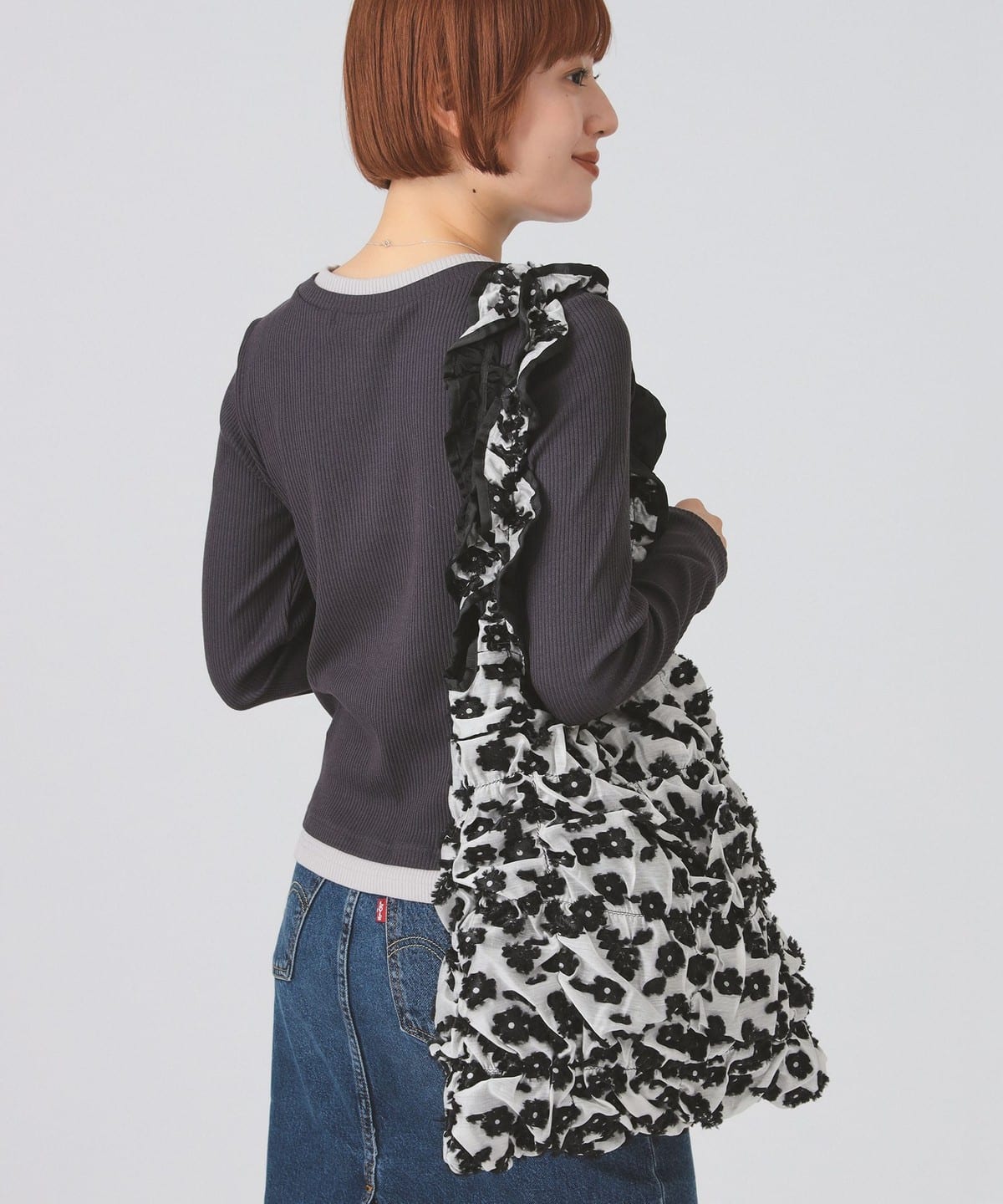 【別注】Casselini キャセリーニ / スクエア ギャザー トート バッグ WOMEN BLACK ONE SIZE 【別注】Casselini キャセリーニ / スクエア ギャザー トート バッグ WOMEN BLACK ONE SIZE