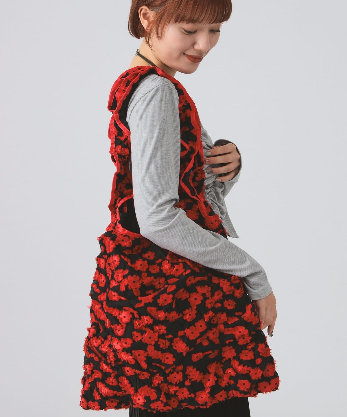 【別注】Casselini キャセリーニ / スクエア ギャザー トート バッグ WOMEN RED ONE SIZE 【別注】Casselini キャセリーニ / スクエア ギャザー トート バッグ WOMEN RED ONE SIZE