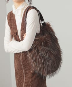 【+15%ポイントUP】ロング ファー バッグ