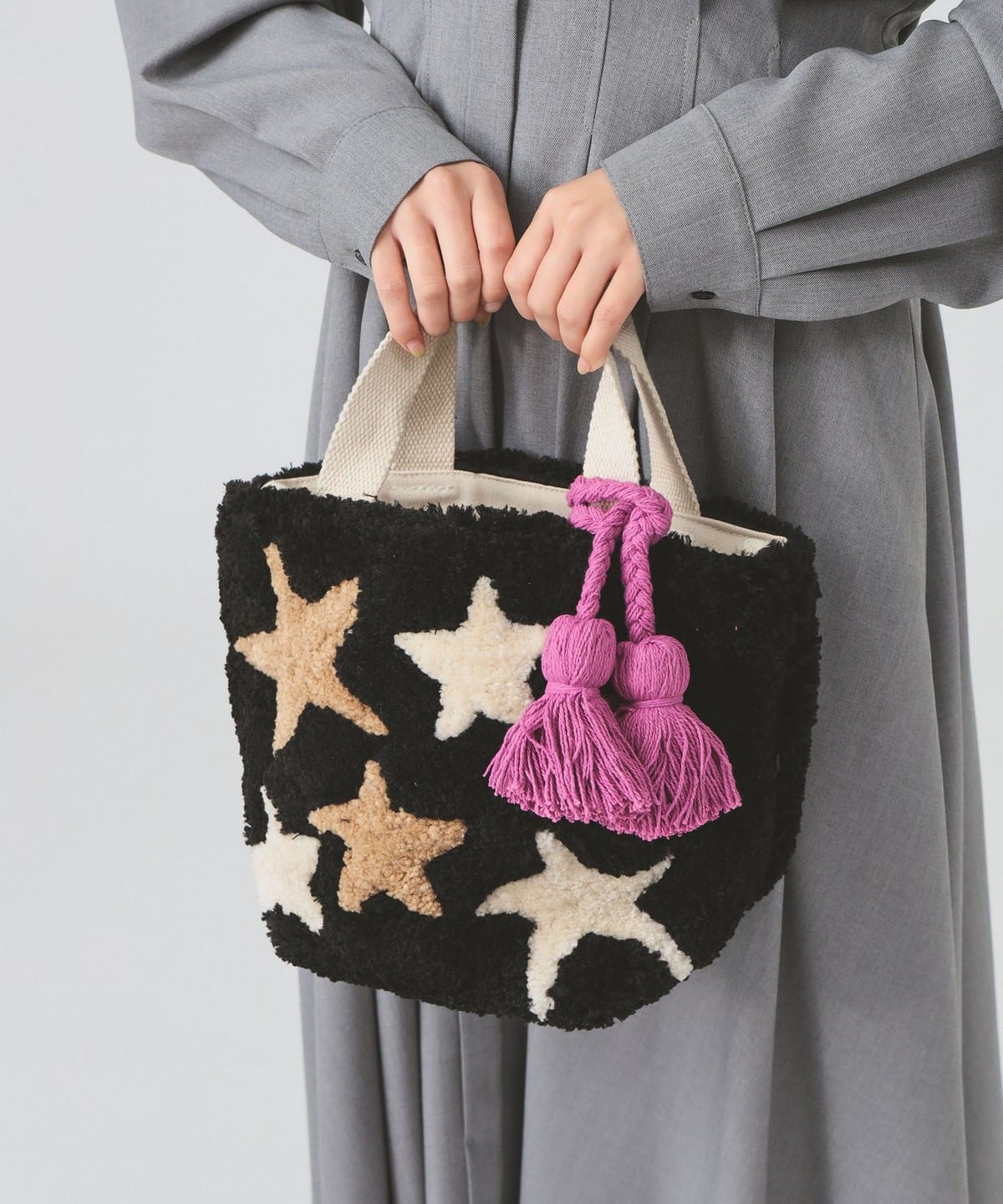 【別注】Lilas Campbell リラキャンベル / スター トートバッグ バッグ WOMEN BLACK ONE SIZE 【別注】Lilas Campbell リラキャンベル / スター トートバッグ バッグ WOMEN BLACK ONE SIZE